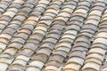 Colorful curved clay tiled roof from ancient house in the North Vietnam Royalty Free Stock Photo