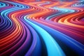 colorful curves, AI generated