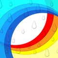 Colorful Curves Background Means Rainbow And Rain Drops