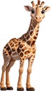 a colorful cute Baby giraffe ,no background Royalty Free Stock Photo