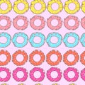 Colorful and cute hand drawn sweet candy vintage style seamless pattern vector Royalty Free Stock Photo