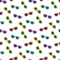 Colorful and cute, seamless sunglasses  pattern. Vector illustration. Royalty Free Stock Photo