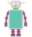 Colorful cute smiling robot