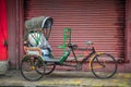 Colorful cycle rickshaws of Pondicherry, Puducherry, India