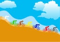 Colorful Cyclists