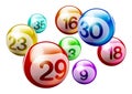 Vector Bingo Lottery Number Balls Royalty Free Stock Photo