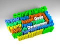 Colorful 3D COMPETENCE word cloud