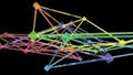 Colorful 3d Connected Octahedron Structure Evolving Loop