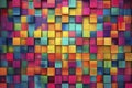 Colorful 3D Cubes Abstract Background - Vibrant Geometric Wallpaper Royalty Free Stock Photo