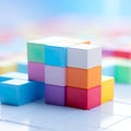 Colorful 3D cubes, an embodiment of contemporary business innovation.