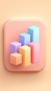 Colorful 3D Cubes Representing Data Visualization and Growth Royalty Free Stock Photo