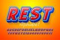 Colorful 3d display font design, alphabet, letters Royalty Free Stock Photo