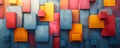 Colorful 3D Geometric Blocks Abstract Modern Art Design Background Royalty Free Stock Photo