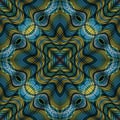Colorful 3d lines vector seamless pattern. Modern ornamental surface background. Volume repeat line art intricate backdrop. Wave