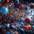 Colorful 3D Macro Visualization of Particles