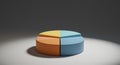 Colorful 3d Pie Chart on Dark Background for Data Visualization Royalty Free Stock Photo
