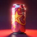 Colorful 3d Render Of Ionosphere Coca-cola On Light Background
