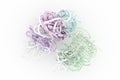 Colorful 3D rendering. Abstract CGI composition, bunch of messy string geometric. Wallpaper for graphic design.