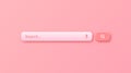 Colorful 3d search bar template. Internet browser engine with search box, address bar and text field. UI design, website Royalty Free Stock Photo