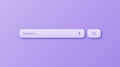 Colorful 3d search bar template. Internet browser engine with search box, address bar and text field. UI design, website Royalty Free Stock Photo