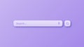 Colorful 3d search bar template. Internet browser engine with search box, address bar and text field. UI design, website Royalty Free Stock Photo