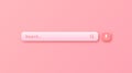 Colorful 3d search bar template. Internet browser engine with search box, address bar and text field. UI design, website Royalty Free Stock Photo