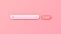 Colorful 3d search bar template. Internet browser engine with search box, address bar and text field. UI design, website Royalty Free Stock Photo