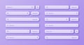 Colorful 3d search bar templates. Internet browser engine with search box, address bar and text field. UI design Royalty Free Stock Photo