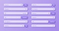 Colorful 3d search bar templates. Internet browser engine with search box, address bar and text field. UI design Royalty Free Stock Photo