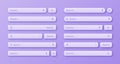 Colorful 3d search bar templates. Internet browser engine with search box, address bar and text field. UI design Royalty Free Stock Photo