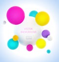 Colorful 3d spheres background Royalty Free Stock Photo