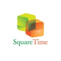 Colorful 3D squares Icon in format translucent colorful shinny rectangular