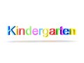 Colorful 3D text saying Kindergarten