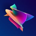 Colorful 3D twisted wavy shapes.