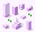 Colorful 3D isometric city Royalty Free Stock Photo