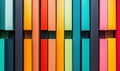 Colorful 3D vertical bars with gaps, abstract background, modern design element Royalty Free Stock Photo