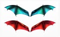 Colorful Daemon Wings Set Royalty Free Stock Photo