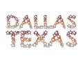 Colorful Dallas Texas made with Stars text font