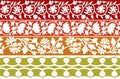 Colorful damask border