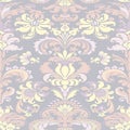 Colorful damask seamless floral pattern background