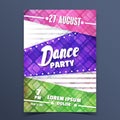 Colorful Dance Party Announcement