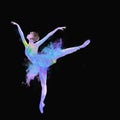 Colorful dancing ballerina