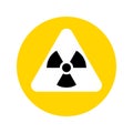 Colorful dangerous radiation warning sign flat design