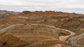 Colorful Danxia landform in Zhangye,Gansu,China Royalty Free Stock Photo