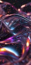 colorful dark holo glass waves background and wallpaper