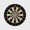 Colorful Dartboard - Textured Vector Illustration - Isolated On Transparent Background