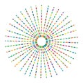 Colorful dashed random circles abstract background