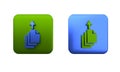 Colorful Data export icon isolated on white background. Square button. 3D render illustration
