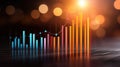 Colorful Data Visualization with Graph Bars and Bokeh Background for Financial Analysis