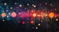 Colorful data visualization representing machine learning concepts and patterns Royalty Free Stock Photo
